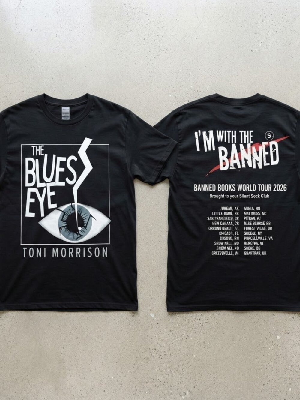 The Bluest Eye Toni Morrison Banned Books World Tour Black T-Shirt S-4XL